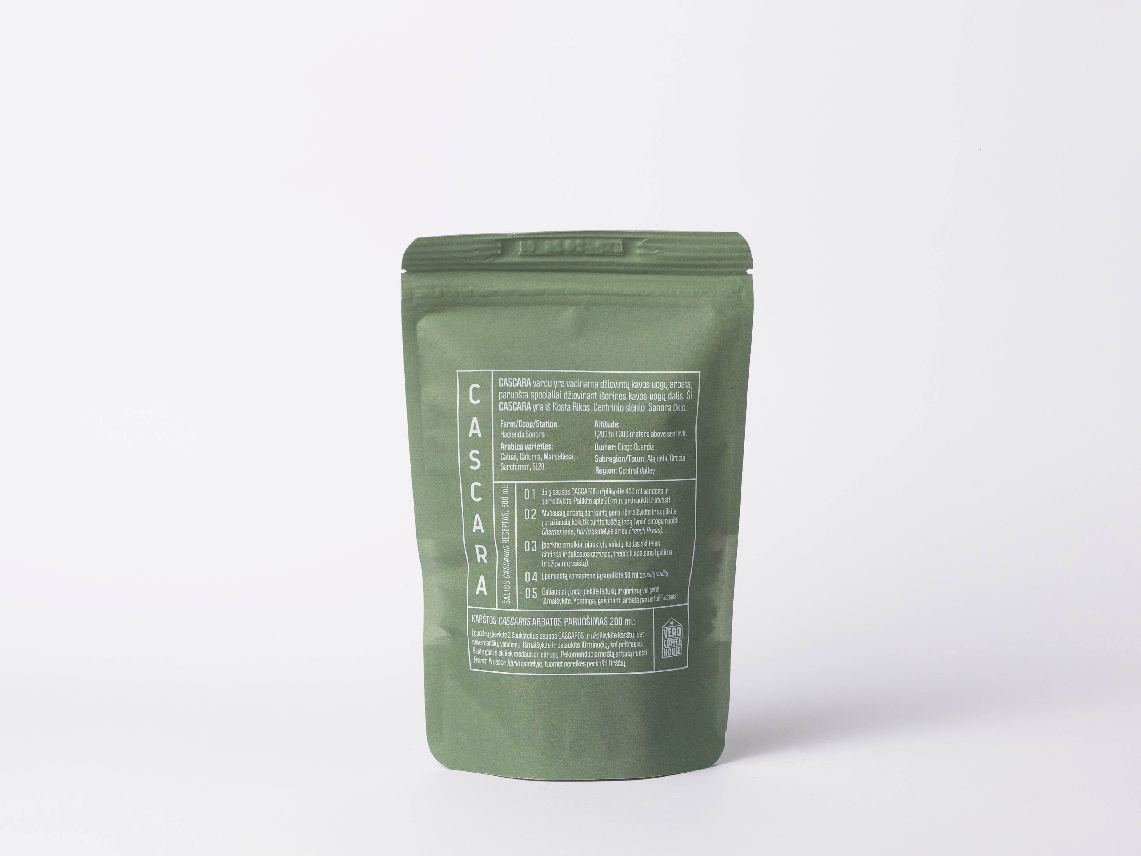 Džiovintų kavos uogų arbata CASCARA 100 g Kitos prekės VERO CAFE