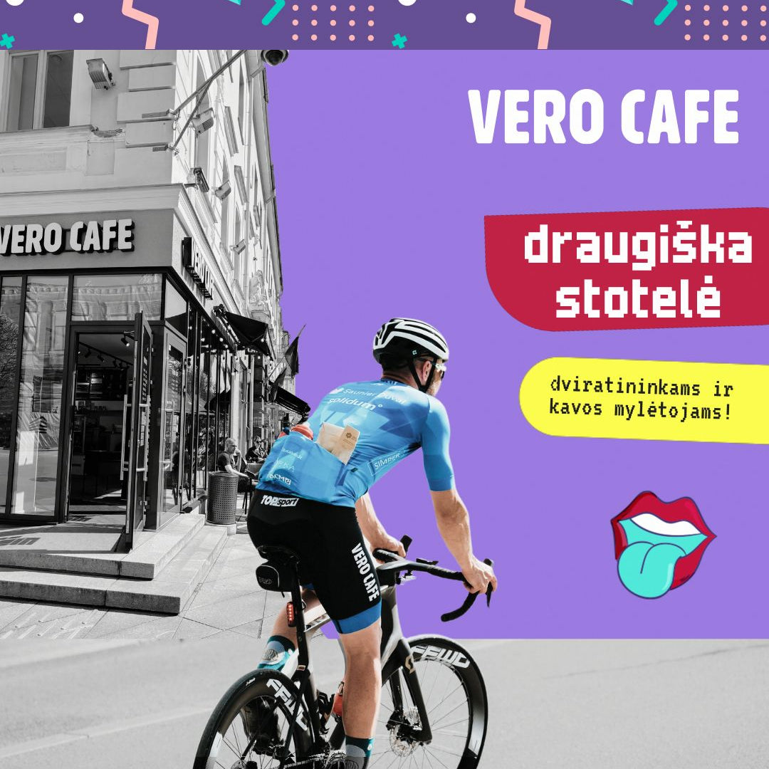 VERO CAFE lauko terasos - draugiška stotelė dviratininkams ir kavos mylėtojams!