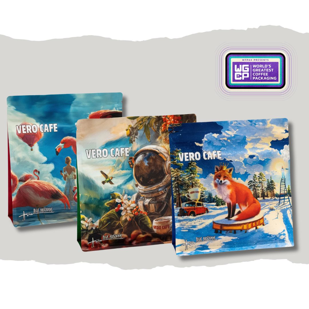 VERO CAFE – tarp „World’s Greatest Coffee Packaging“ finalistų