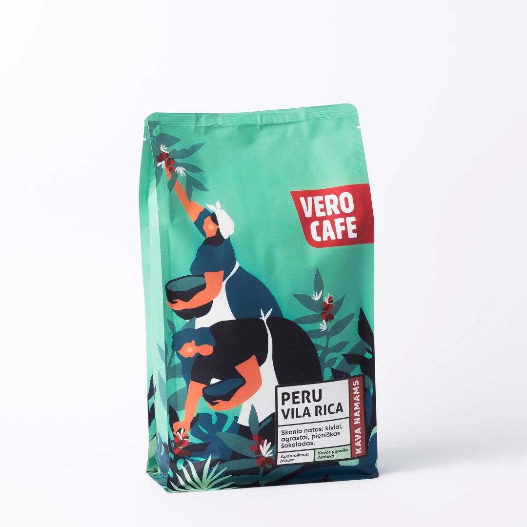 Kavos pupelės PERU VILA RICA 1 kg Pietų ir Centrinės Amerikos kava VERO CAFE 