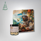 Dovanų rinkinys: RŪTA drąžė 120 g ir kava 200 g VERO CAFE Traškūs migdolai su baltuoju šokoladu ir kava 120 g Kosmonautas 200 g Malta