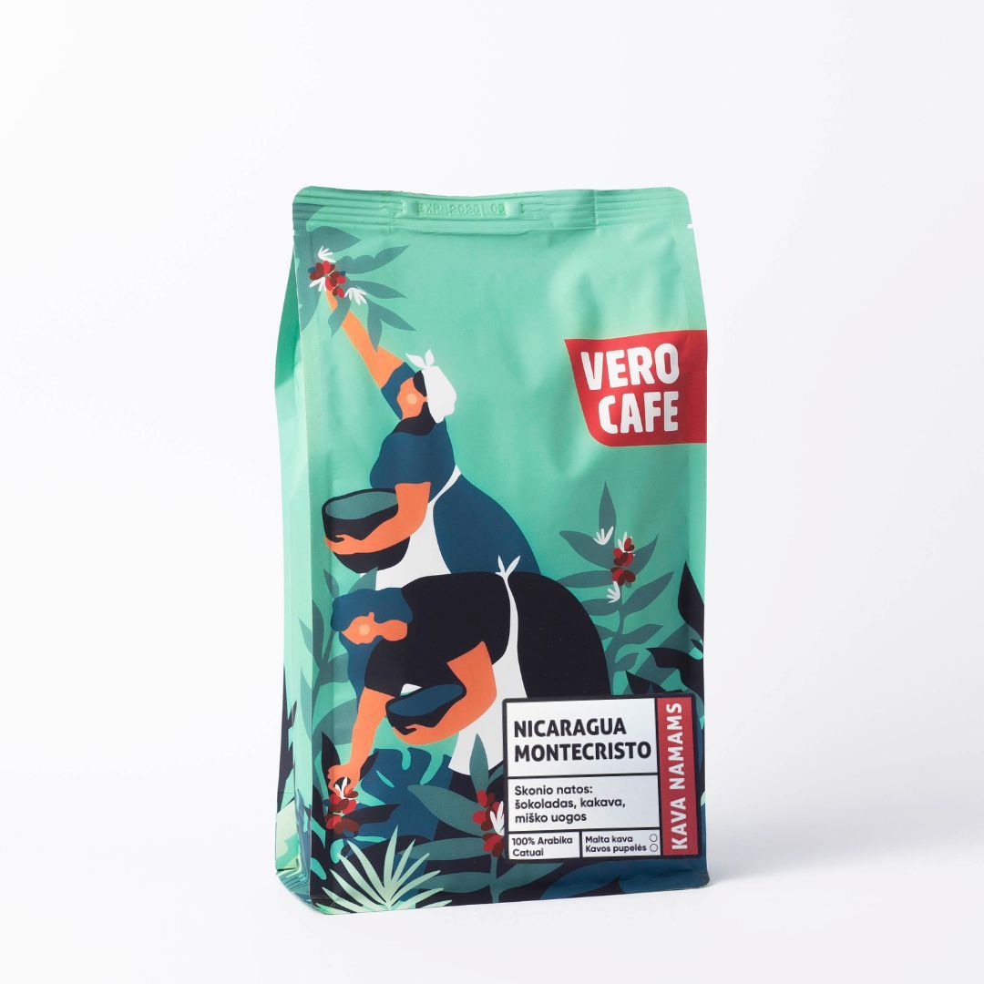 Kavos pupelės NICARAGUA MONTECRISTO 1kg Kava VERO CAFE 