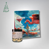 Dovanų rinkinys: RŪTA drąžė 120 g ir kava 200 g VERO CAFE Traškūs migdolai su baltuoju šokoladu ir kava 120 g Flamingas 200 g Malta