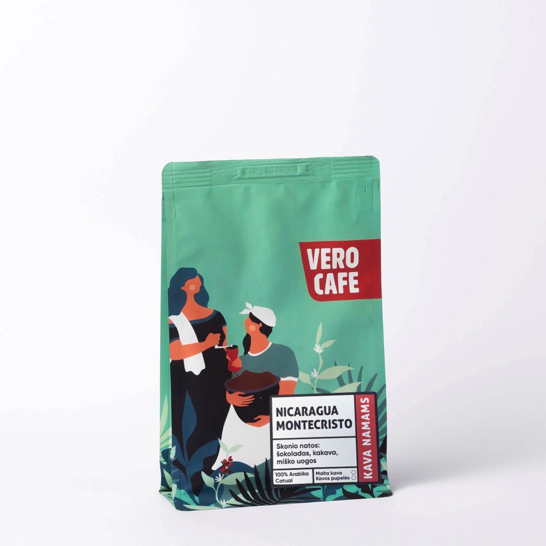 Kavos pupelės NICARAGUA MONTECRISTO 200g Kava VERO CAFE 