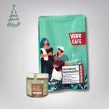 Dovanų rinkinys: Jorùs moliūgų sėklos šokolade 100 g ir kava 200 g VERO CAFE Nicaragua Montecristo 200 g Moliūgų sėklos šokolade kavos skonio 100 g 