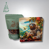 Dovanų rinkinys: Cascara džiovintų kavos uogų arbata 100 g ir kava 200 g VERO CAFE Kosmonautas 200 g Malta 