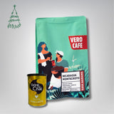 Dovanų rinkinys: Drink Me Chai 250 g ir kava 200 g VERO CAFE Vanilės skonio 250 g Nicaragua Montecristo 200 g Pupelės