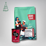 Dovanų rinkinys: Drink Me Chai 250 g ir kava 200 g VERO CAFE Prieskonių skonio 250 g Nicaragua Montecristo 200 g 