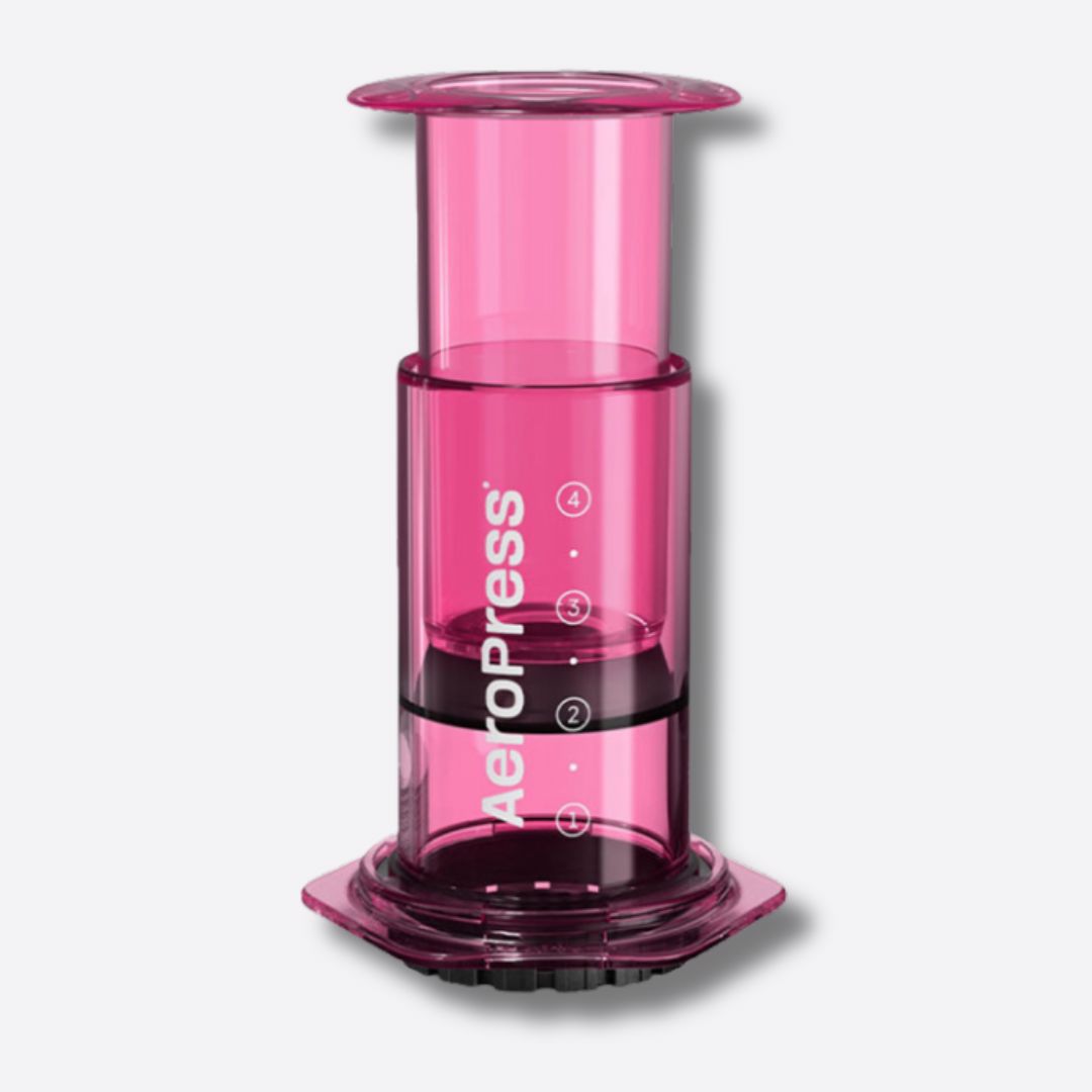 Aeropress Clear Pink kavos ruošimo prietaisas Kavos ruošimo indai VERO CAFE 