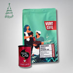 Dovanų rinkinys: Drink Me Chai 250 g ir kava 200 g VERO CAFE Prieskonių skonio 250 g Tanzania Ngila AA 200 g 