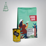 Dovanų rinkinys: Drink Me Chai 250 g ir kava 200 g VERO CAFE Vanilės skonio 250 g Sweet Brasil 200 g 