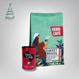 Dovanų rinkinys: Drink Me Chai 250 g ir kava 200 g VERO CAFE Prieskonių skonio 250 g Sweet Brasil 200 g 