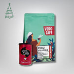 Dovanų rinkinys: Drink Me Chai 250 g ir kava 200 g VERO CAFE Prieskonių skonio 250 g Peru Vila Rica 200 g 