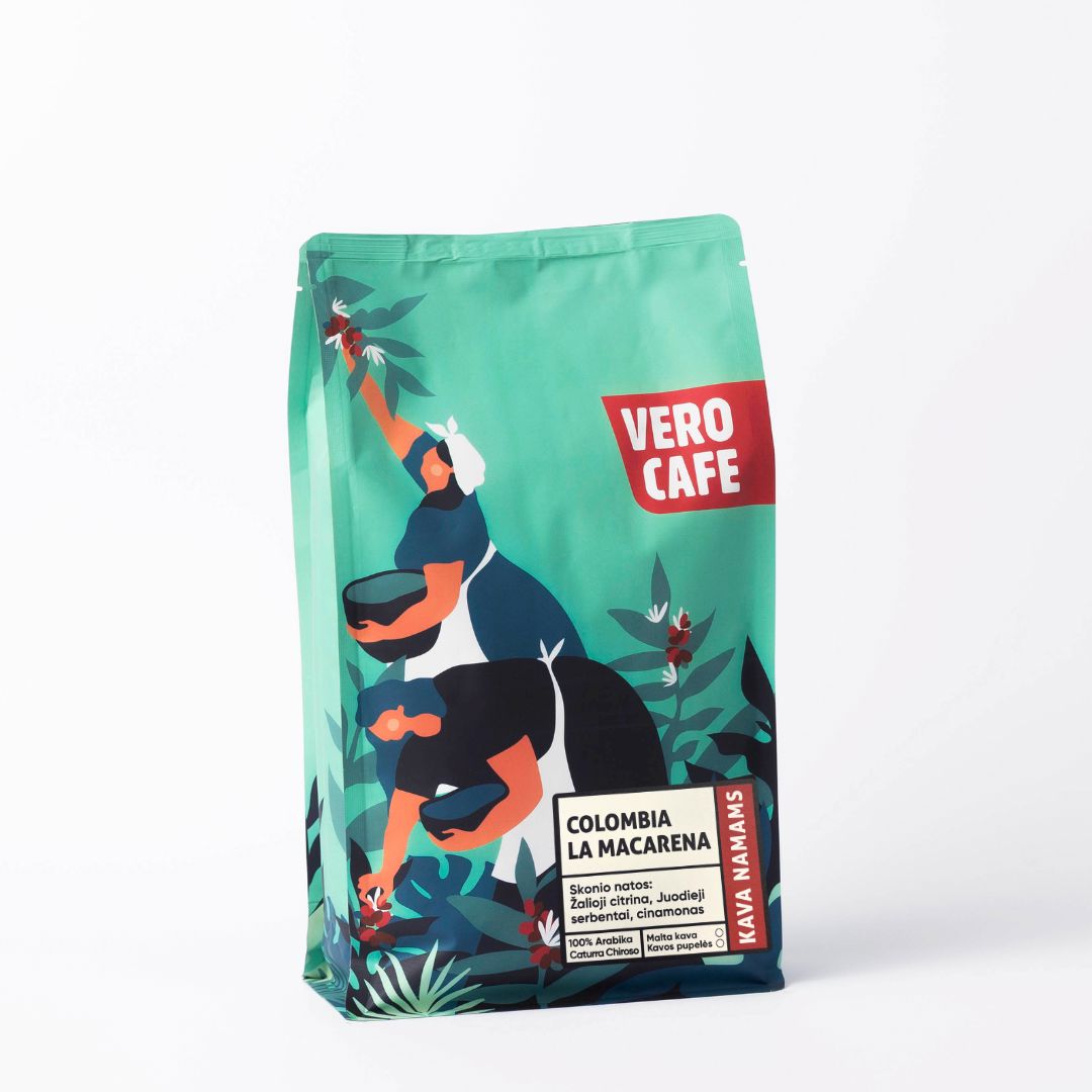 Kavos pupelės COLOMBIA LA MACARENA 1 kg VERO CAFE 