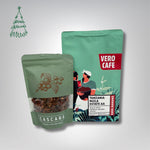 Dovanų rinkinys: Cascara džiovintų kavos uogų arbata 100 g ir kava 200 g VERO CAFE Tanzania Ngila AA 200 g Malta 