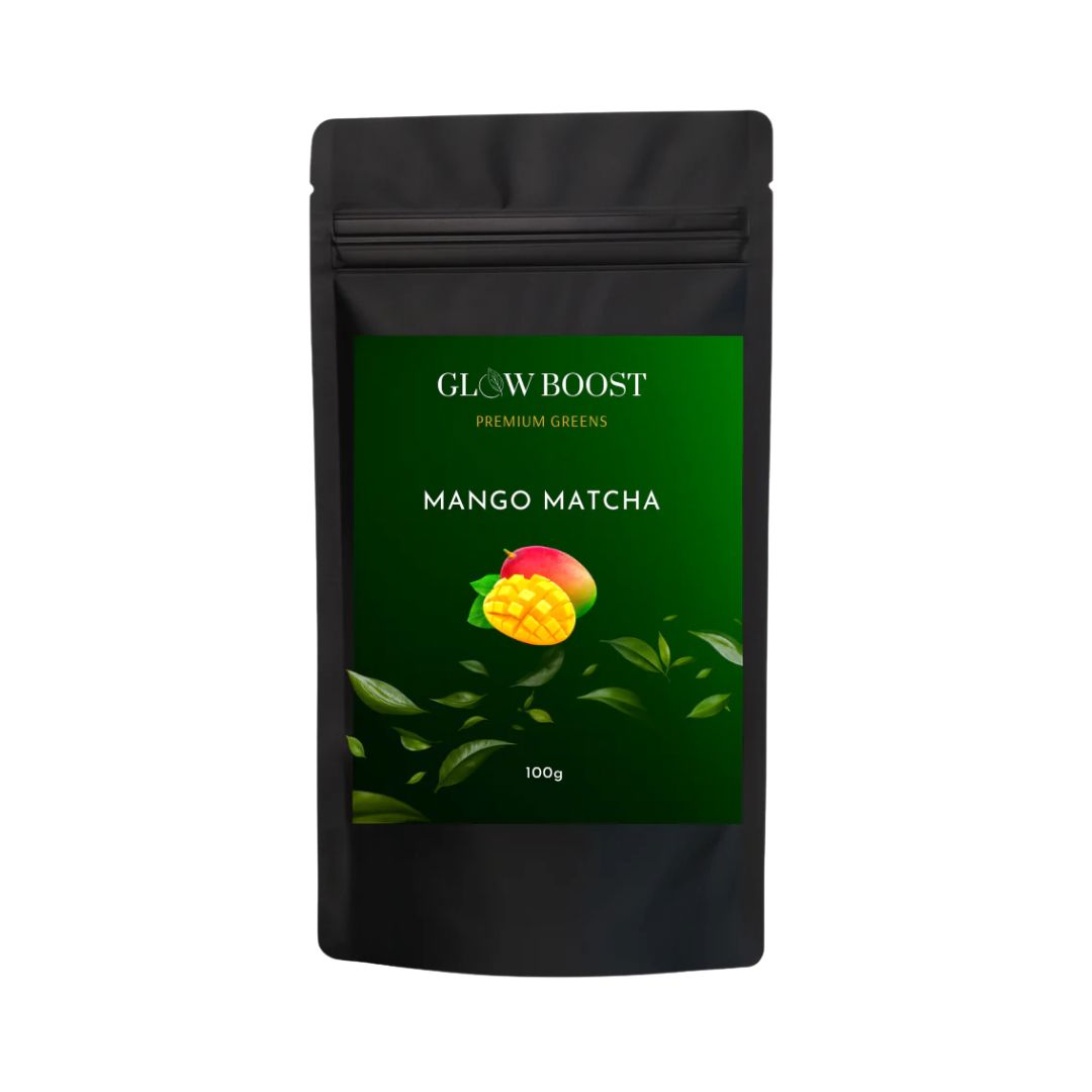 Ceremoninė matcha su liofilizuotais mangais 100 g Kitos prekės GLOW BOOST 