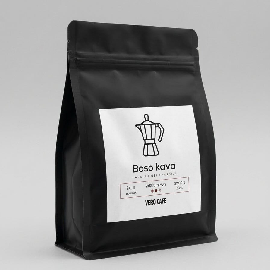 Riboto leidimo BOSO KAVA 200 g Pietų ir Centrinės Amerikos kava VERO CAFE Malta kava 