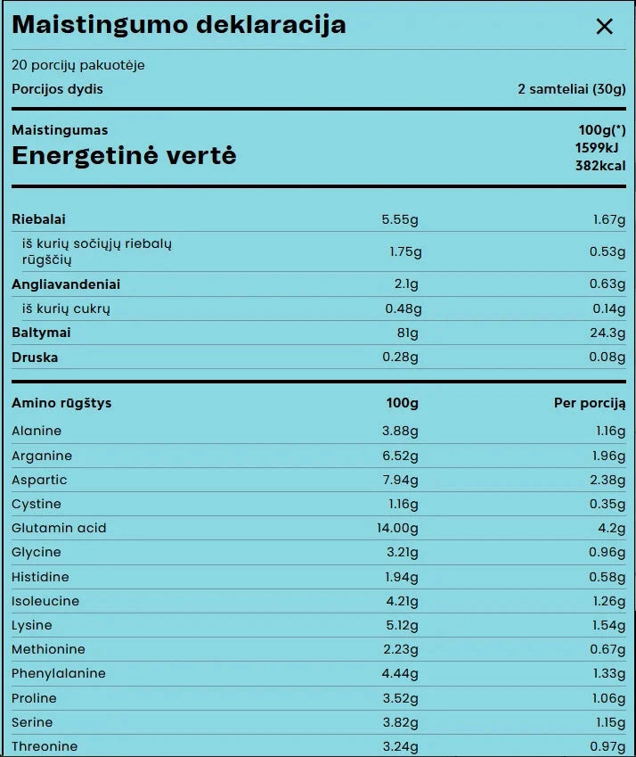 NARA HEALTH NextGen augalinių baltymų izoliatas 600 g NARA Health 