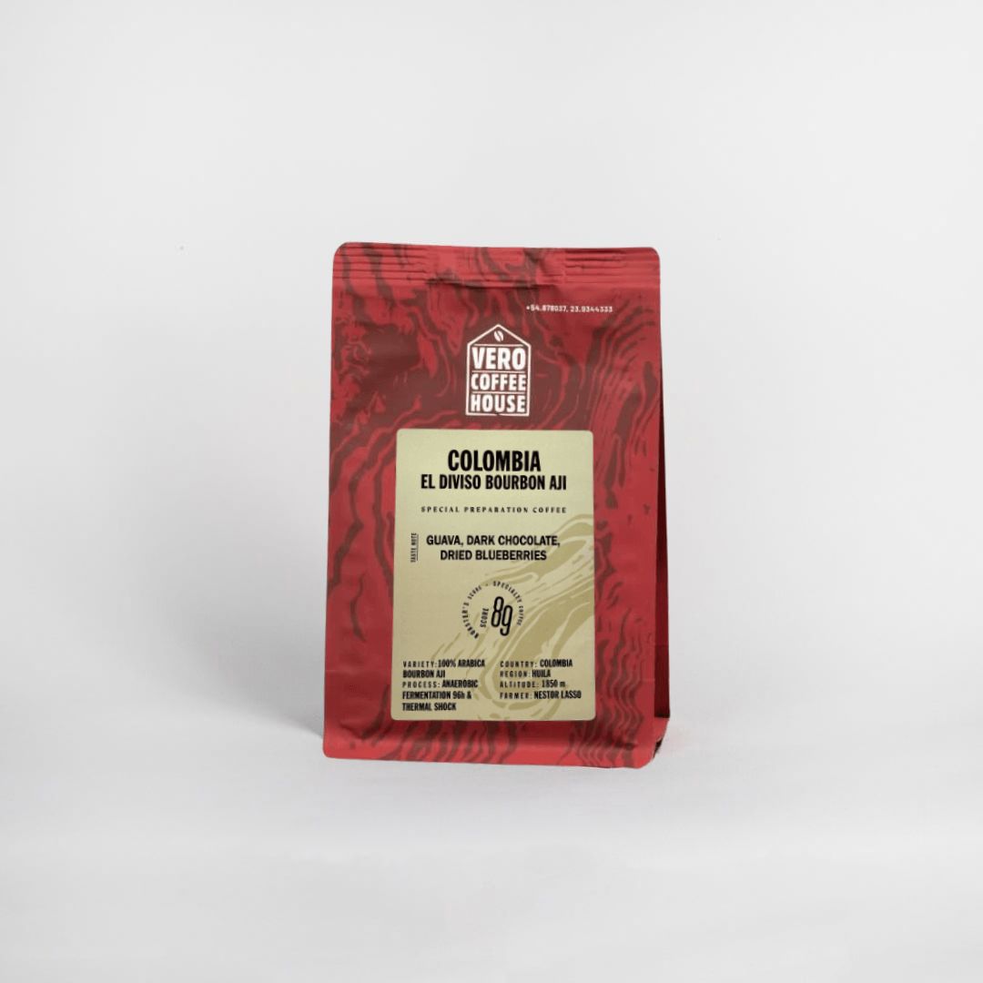 Kavos pupelės Colombia El Diviso Bourbon Aji 200 g VERO CAFE 