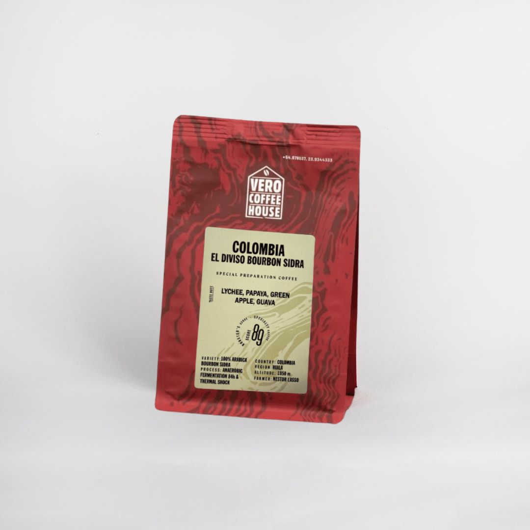 Kavos pupelės Colombia El Diviso Bourbon Sidra VERO CAFE 