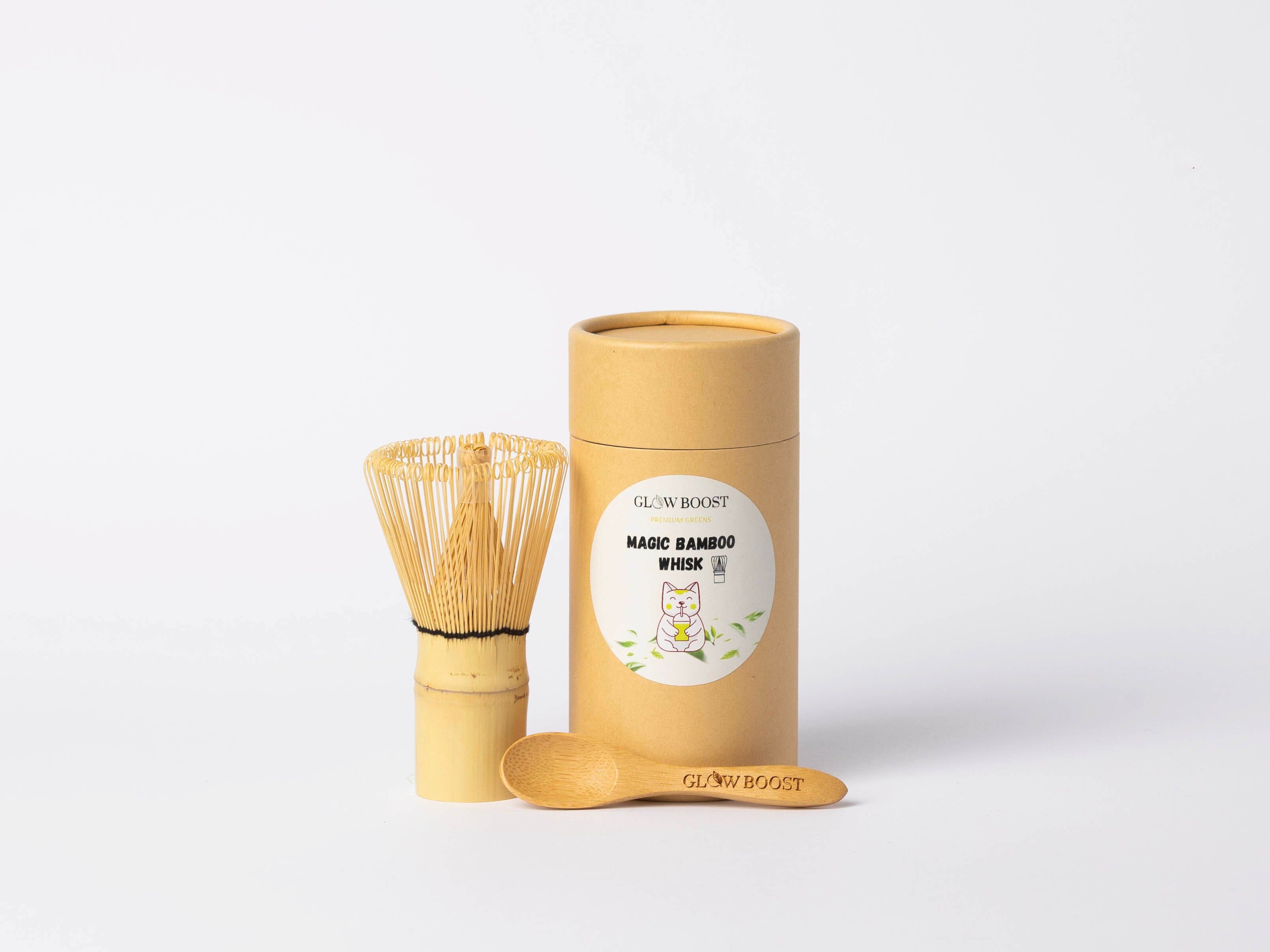 Matcha bambukinė šluotelė su šaukšteliu DOVANŲ IDĖJOS VERO CAFE 