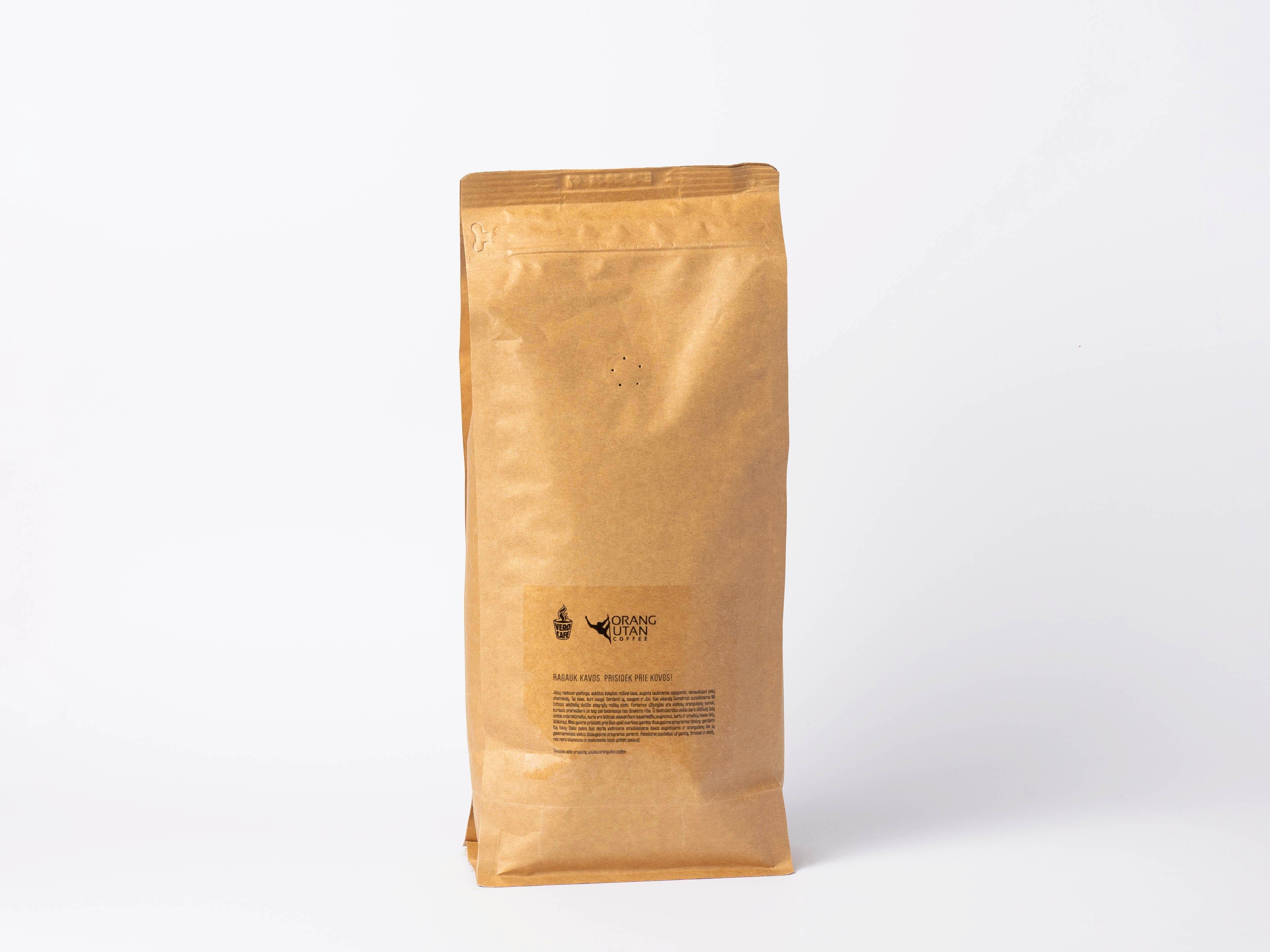 Kavos pupelės ORANG UTAN 1 kg Azijos kava Vero Coffee House 