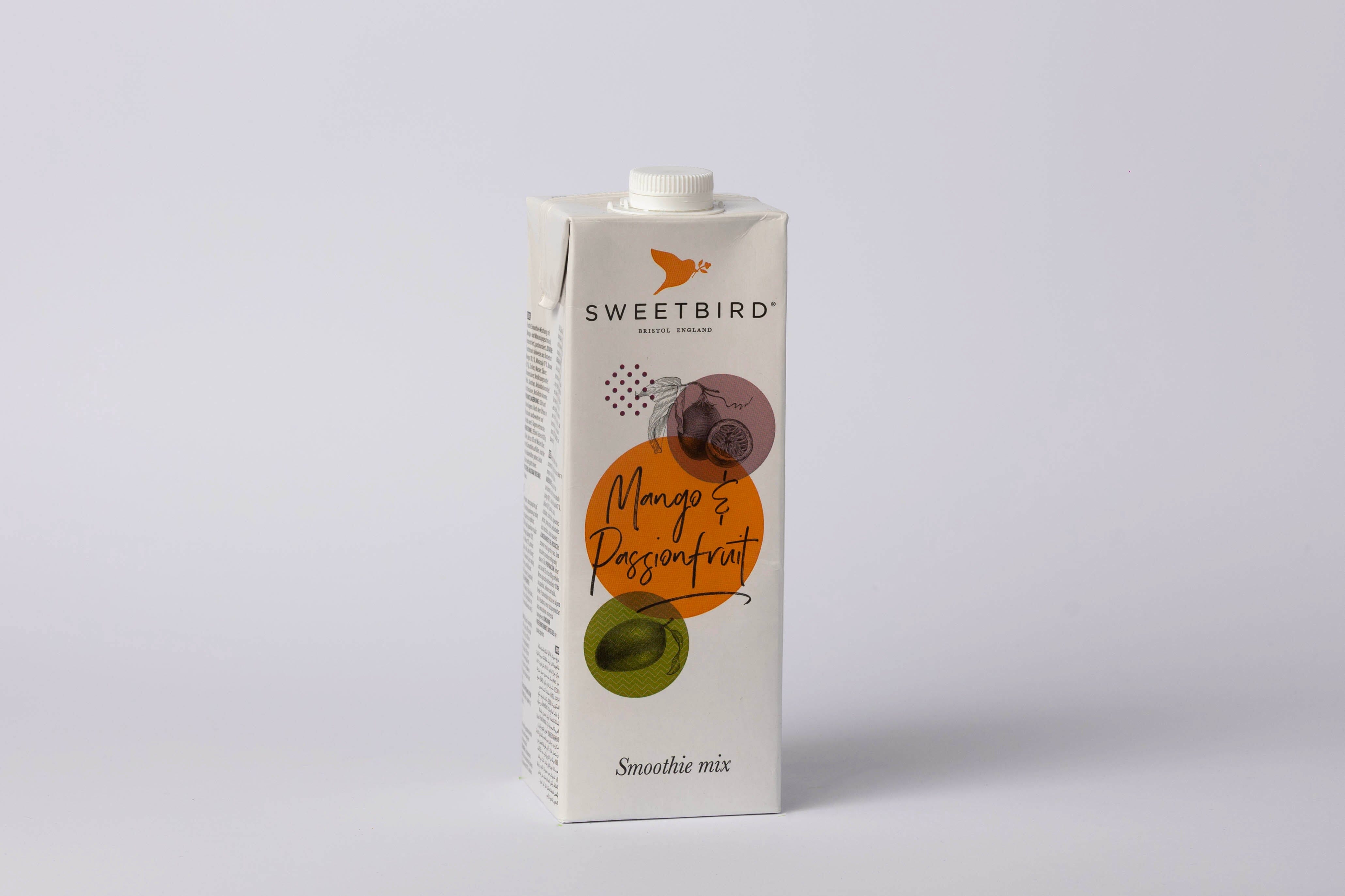 SWEETBIRD smoothie mišinys 1 l Kavos priedai Sweetbird Mangų-pasiflorų 