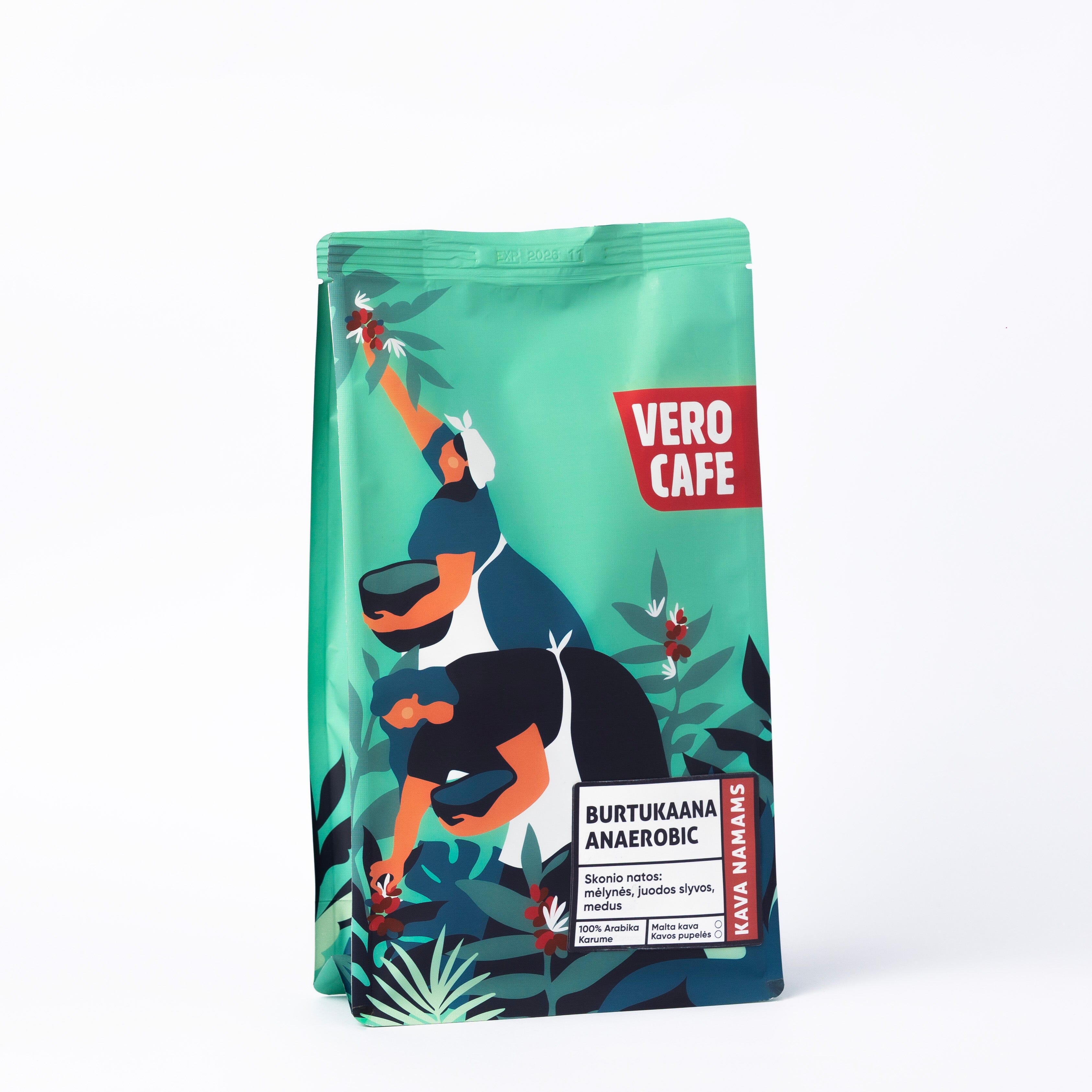 Kavos pupelės ETHIOPIA BURTUKAANA ANAEROBIC 1kg Kava VERO CAFE 