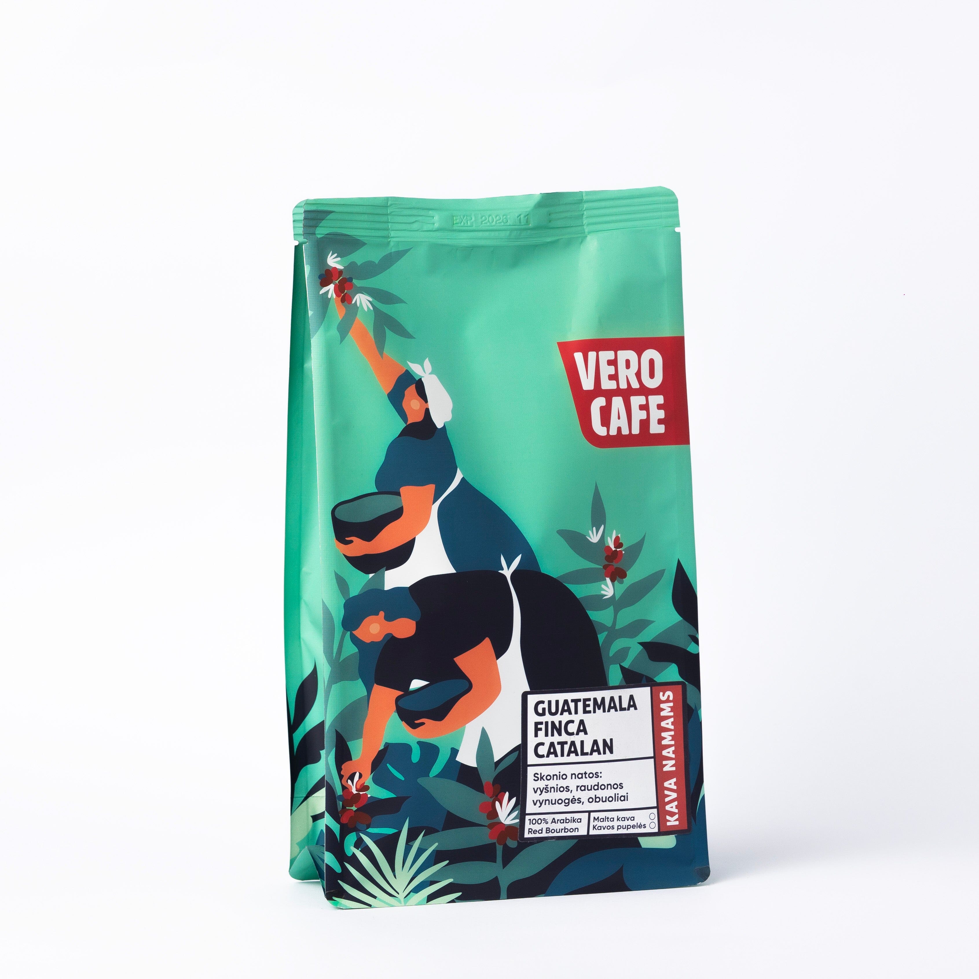 Kavos pupelės GUATEMALA CATALAN RED BOURBON 1kg Kava VERO CAFE 
