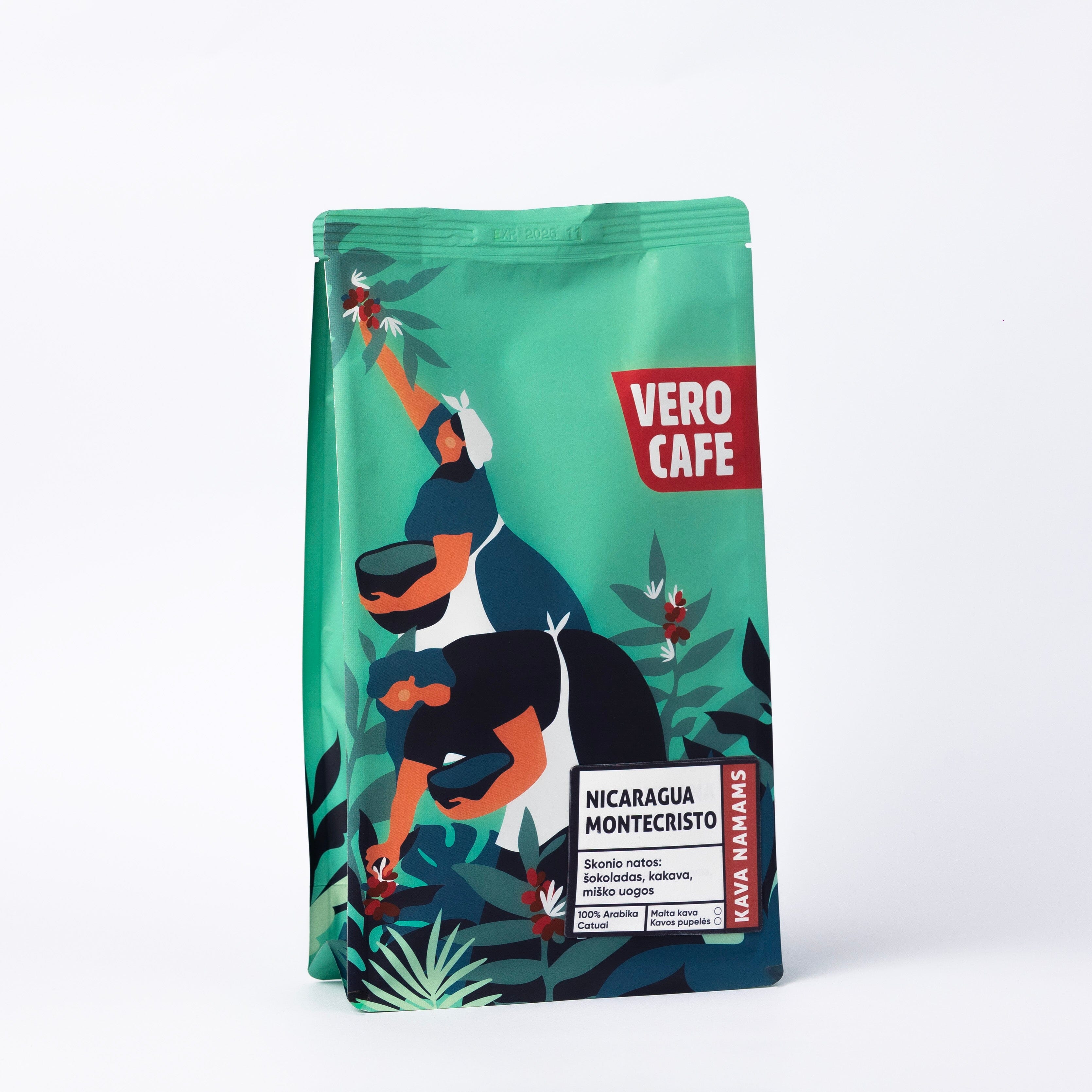 Kavos pupelės NICARAGUA MONTECRISTO 1kg Kava VERO CAFE 