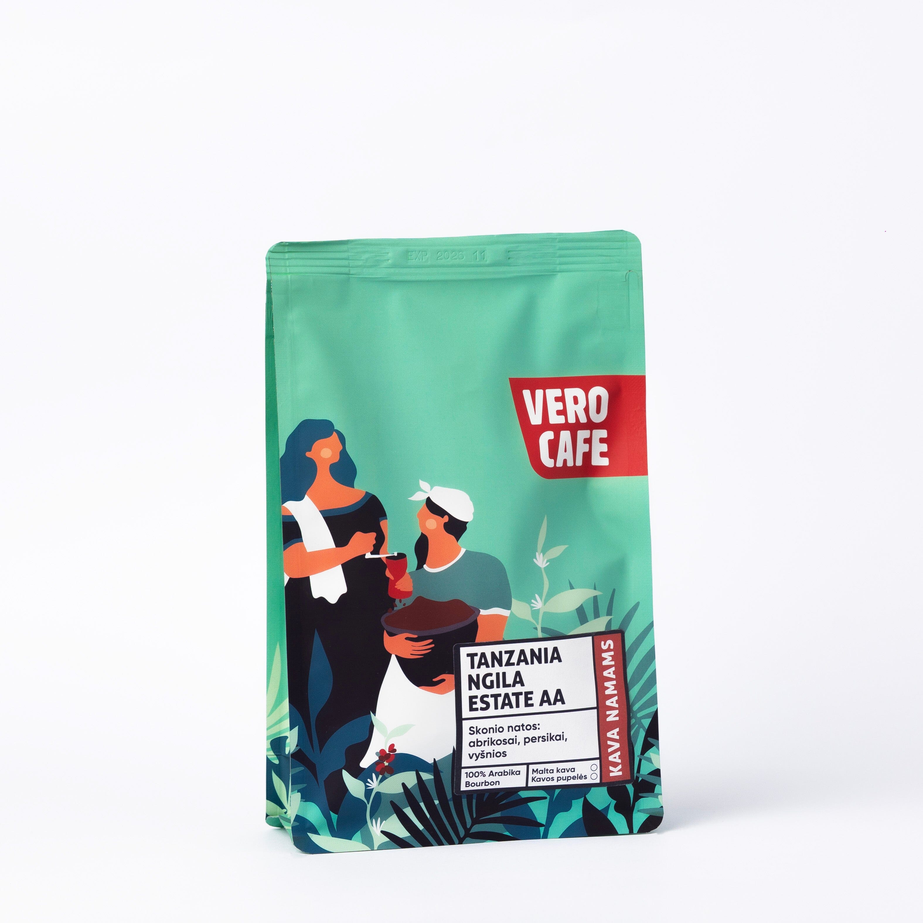 Kavos pupelės TANZANIA NGILA AA 200g Kava VERO CAFE 